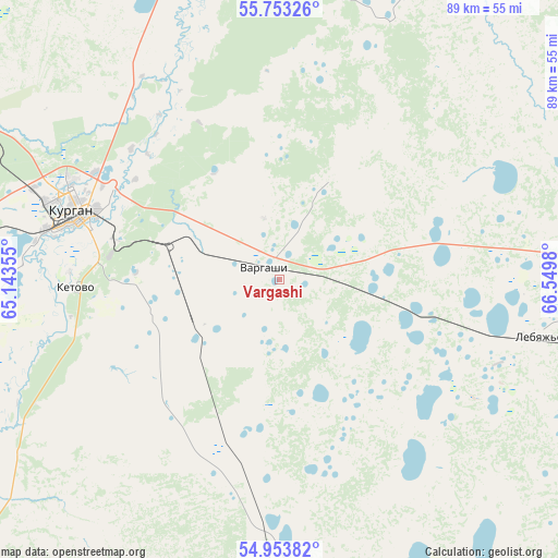 Vargashi on map