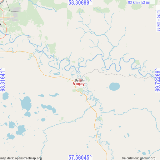 Vagay on map