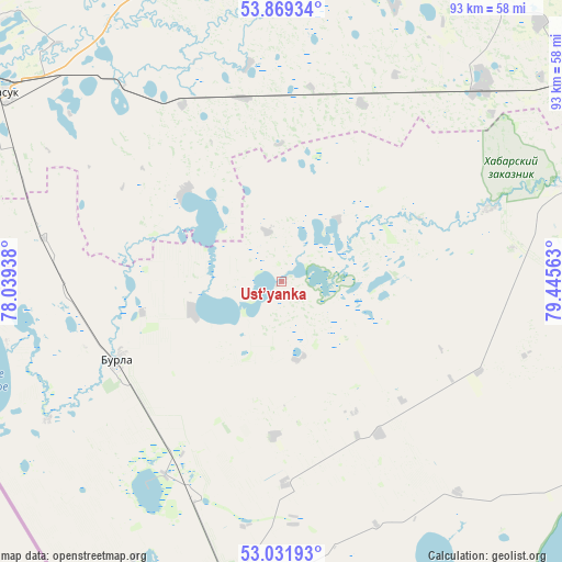 Ust’yanka on map