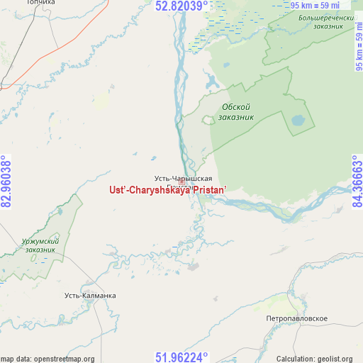 Ust’-Charyshskaya Pristan’ on map