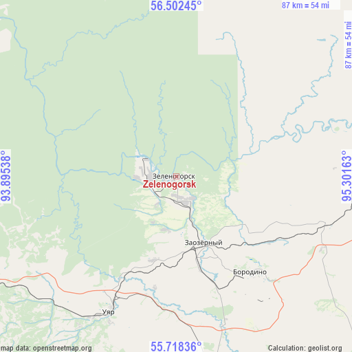 Zelenogorsk on map