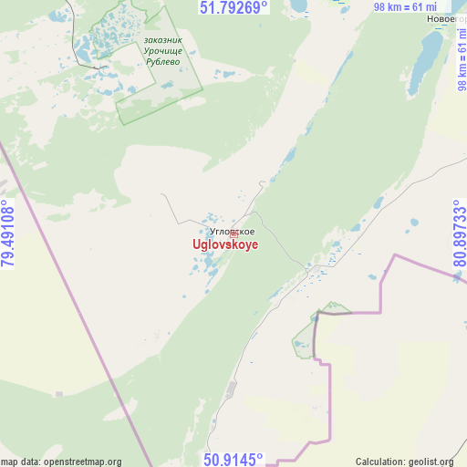 Uglovskoye on map