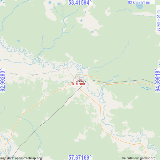 Turinsk on map