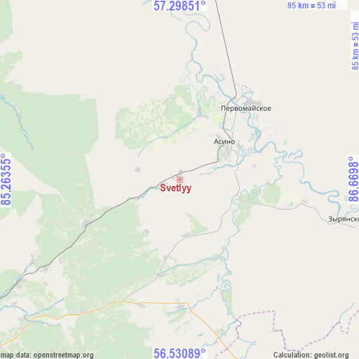 Svetlyy on map