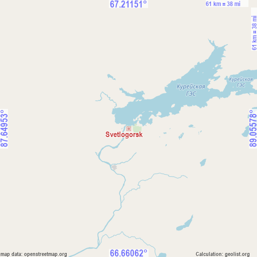 Svetlogorsk on map