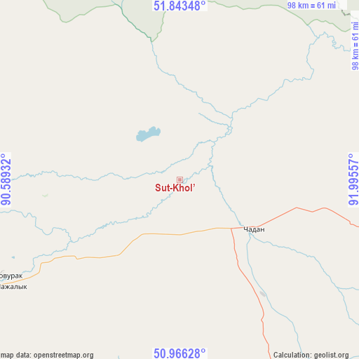 Sut-Khol’ on map