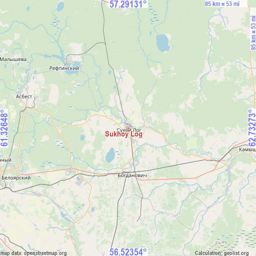 Sukhoy Log on map