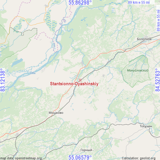 Stantsionno-Oyashinskiy on map