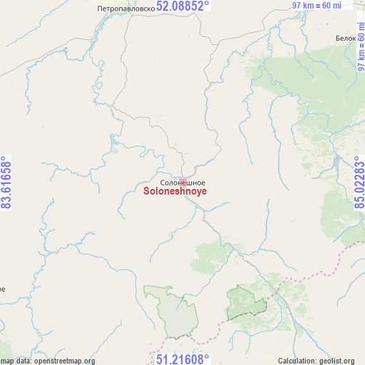 Soloneshnoye on map