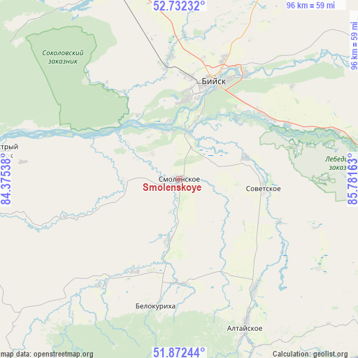 Smolenskoye on map