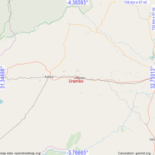 Urambo on map