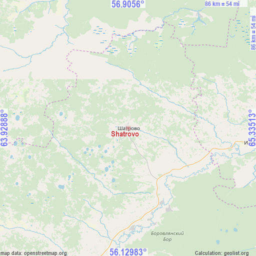 Shatrovo on map