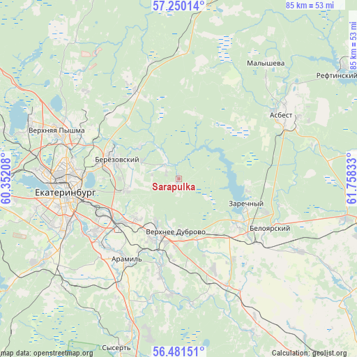 Sarapulka on map