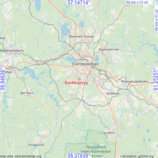Sovkhoznyy on map