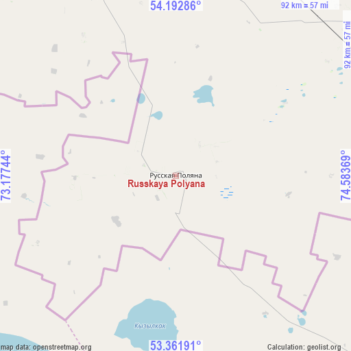 Russkaya Polyana on map