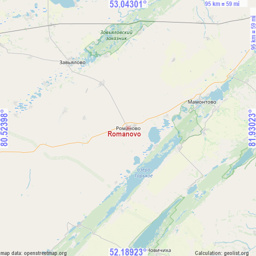 Romanovo on map