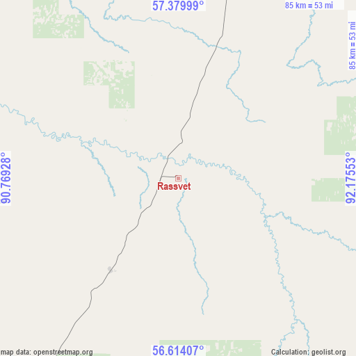 Rassvet on map