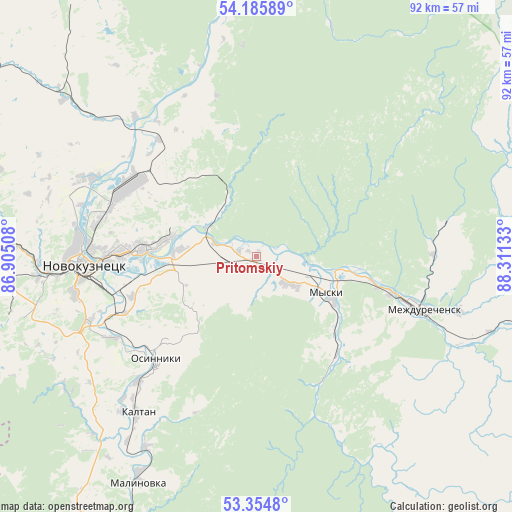 Pritomskiy on map