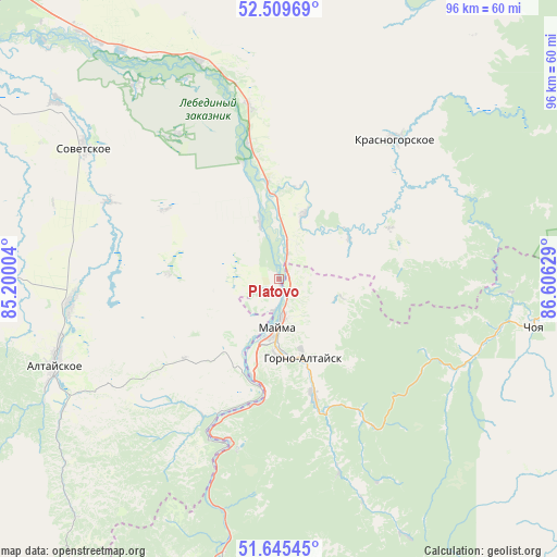 Platovo on map