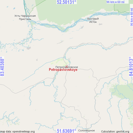 Petropavlovskoye on map