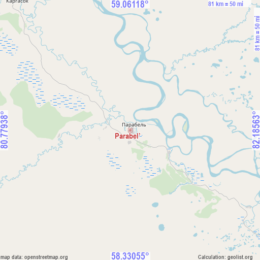 Parabel’ on map