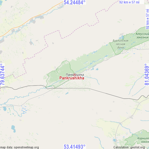 Pankrushikha on map