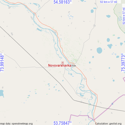 Novovarshavka on map