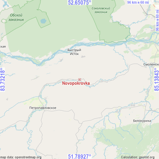 Novopokrovka on map