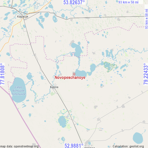 Novopeschanoye on map