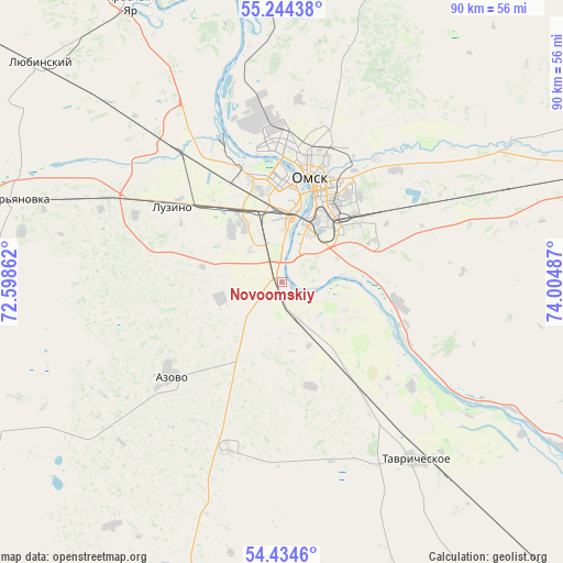 Novoomskiy on map