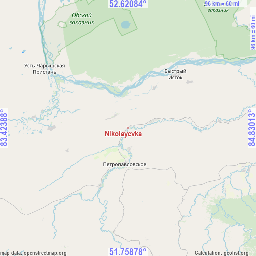 Nikolayevka on map