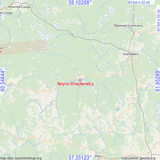 Neyvo-Shaytanskiy on map