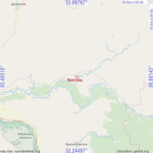 Neninka on map