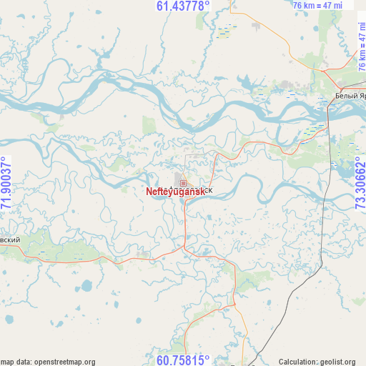Nefteyugansk on map