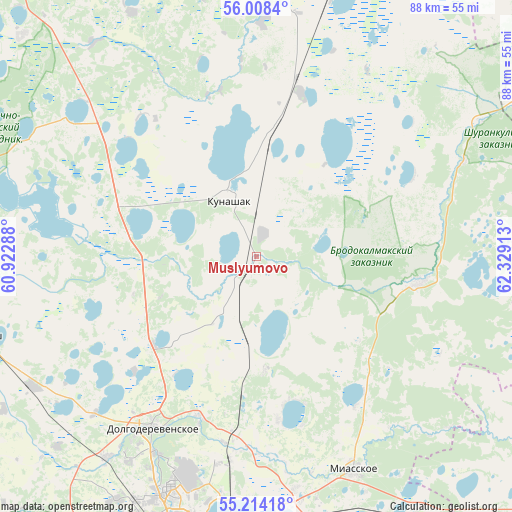 Muslyumovo on map