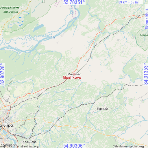 Moshkovo on map