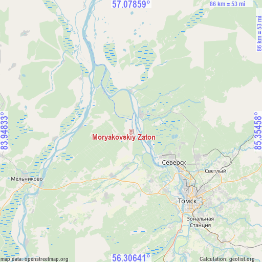 Moryakovskiy Zaton on map