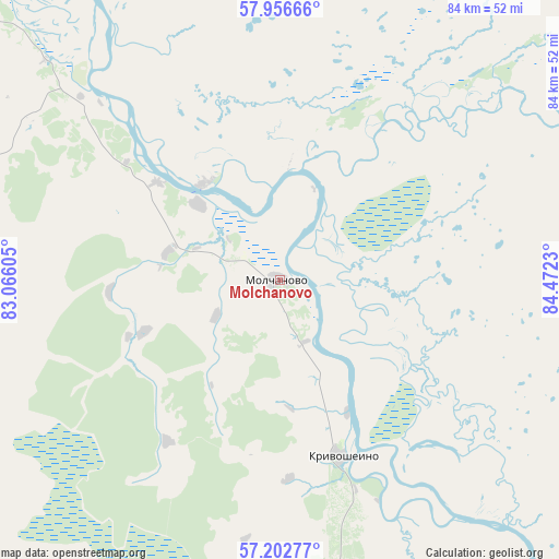 Molchanovo on map