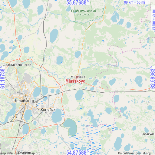 Miasskoye on map
