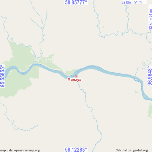 Manzya on map