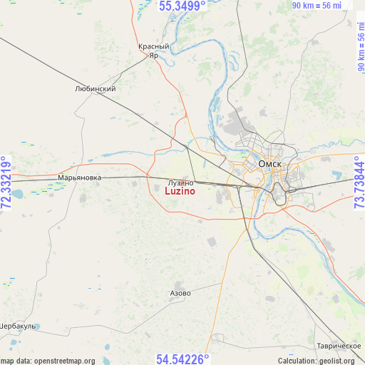 Luzino on map