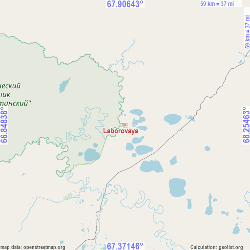 Laborovaya on map