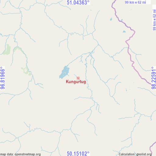 Kungurtug on map