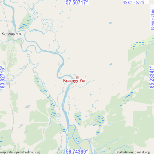 Krasnyy Yar on map