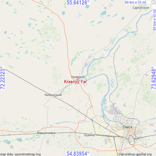 Krasnyy Yar on map
