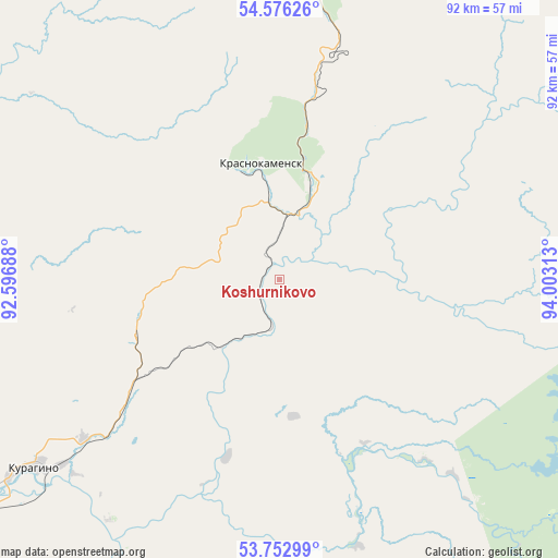 Koshurnikovo on map