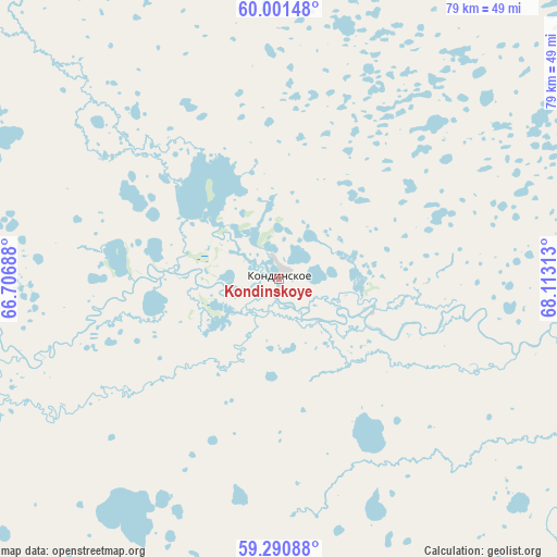 Kondinskoye on map