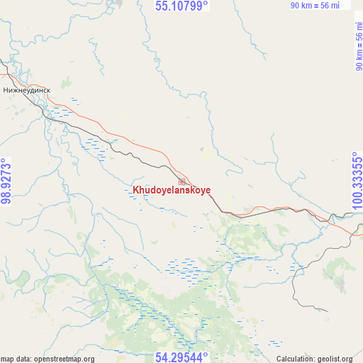 Khudoyelanskoye on map