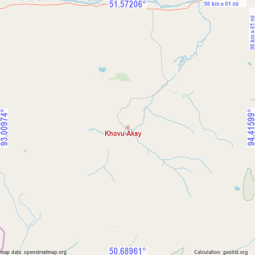 Khovu-Aksy on map