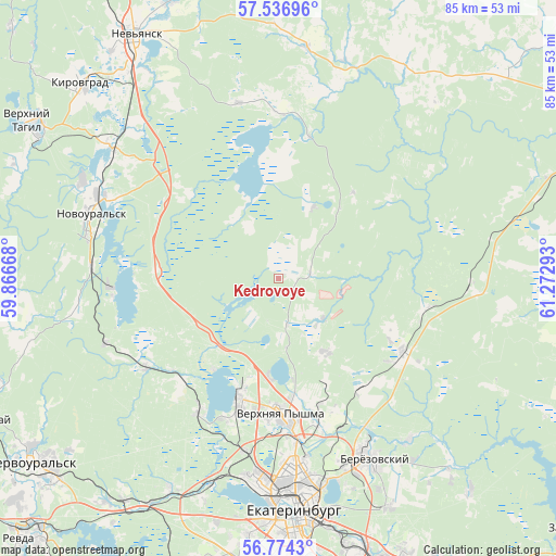 Kedrovoye on map